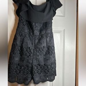 black lace dress size small NWT